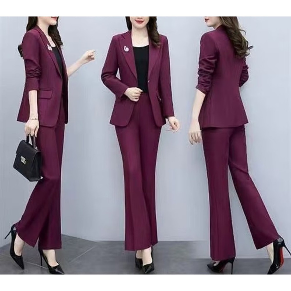 Women's Ladies pants and Blazer Set purple EU size M US size 6